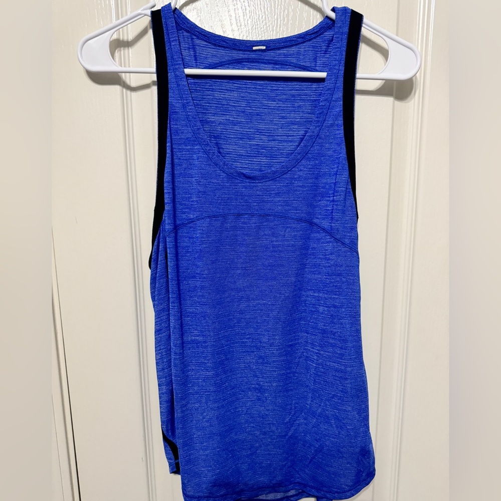 Lululemon On Track Singlet - Heathered Cerulean Blue